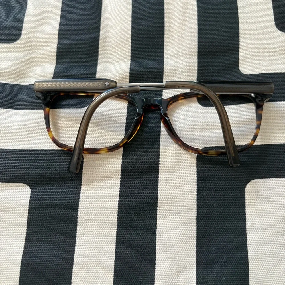 Versace - Tortoise Shell Square Glasses - Picture 6 of 9